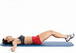 Подъем ног в положении лежа